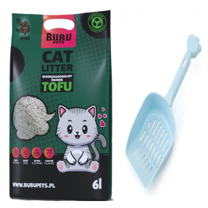 Bubu Pets | Żwirek dla kotów Tofu biodegradowalny 2,5kg  /  6L