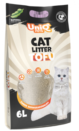 Uniq Pets | Żwirek TOFU dla kotów biodegradowalny | Opakowanie 6l - 2,5kg