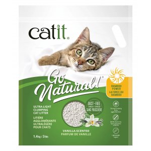 Catit | Go Natural Ultra-light | Żwirek dla kota mocno zbrylający bazie bambusa, 1,4 kg