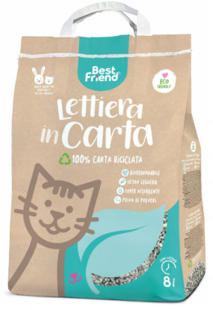 Best Friend | Lettiera in Carta | Papierowy żwirek dla kota 8L