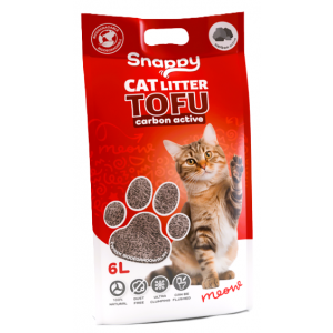 Snappy | Tofu | Żwirek dla kota z węglem aktywnym - opakowanie 6L