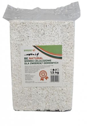 Yarro | Be Natural | Wiórki celulozowe - podściółka dla małych zwierząt domowych 1,5kg