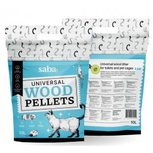 Saba | Żwirek drewniany do klatek | Opakowanie 10L