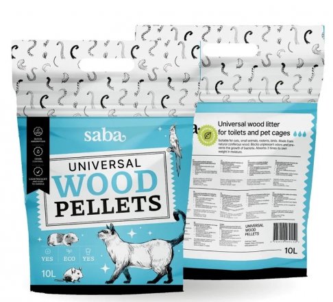 Saba | Żwirek drewniany do klatek | Opakowanie 10L