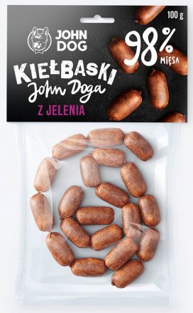 John Dog | Smakołyki - Mini Kiełbaski 98% mięsa | Opak. 100g