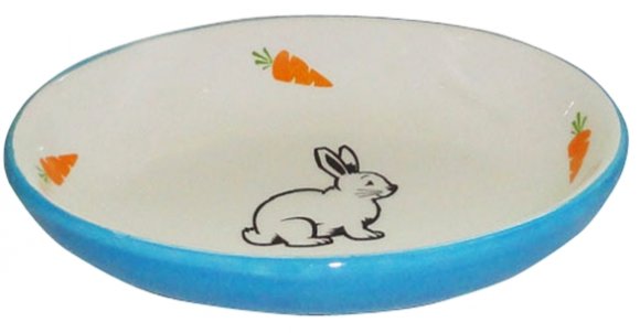 Yarro | Miska ceramiczna owalna dla królika 13x9x2,5cm