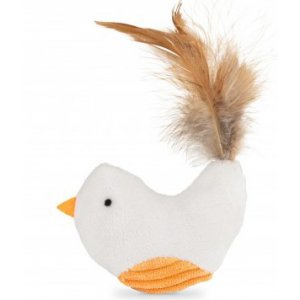 Barry King | Zabawka dla kota | Pluszowy ptak z piórkiem 8cm
