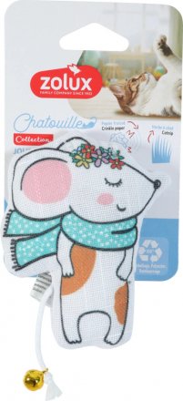 Zolux | CHATOUILLE | Zabawka dla kota dzwonek kocimiętka mysz szalik 11cm