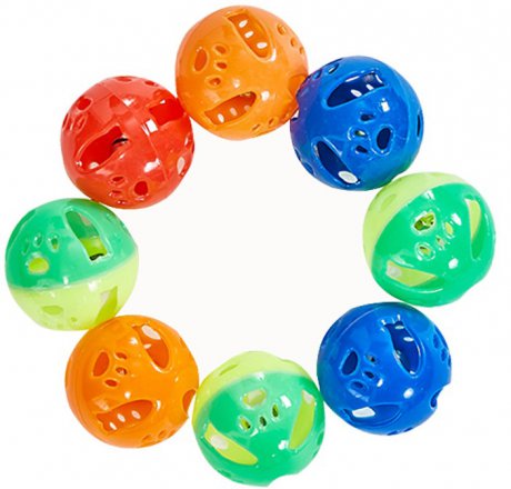 Zooroom | Zabawka dla kota | Plastikowa piłeczka z dzwoneczkiem 3,8cm