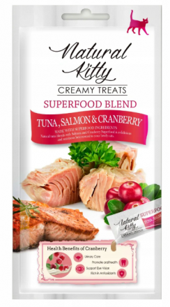 Natural Kitty | Superfood Creamy Treats | Przysmak dla kotów 48g