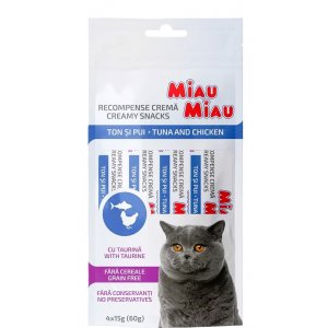 Miau Miau | Kremowy przysmak dla kotów 4 x 15 g