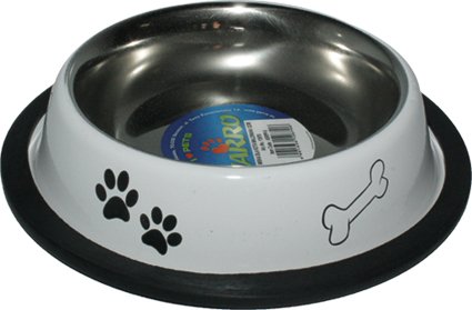 Yarro | Miska metalowa na gumie malowana motyw łapki i kostki 11cm MIX KOLORÓW
