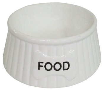 Yarro | Miska ceramiczna dla psa FOOD, biała 15,5x6cm