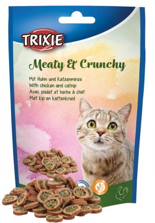 Trixie | Meat Crunchy | Przysmak dla kota kurczak i kocimiętka 50g