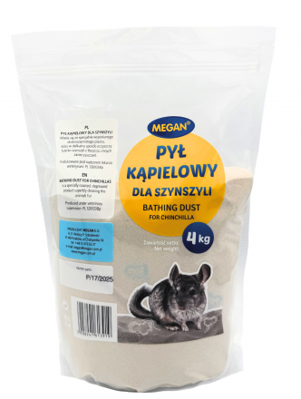 Megan | Pył kąpielowy dla szynszyli | Opakowanie 4kg