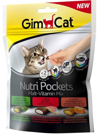 GimCat | Nutri Pockets | Malt-Vitamin Mix 150g
