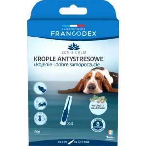 Francodex | Krople antystresowe dla psów z walerianą 4 x 3ml