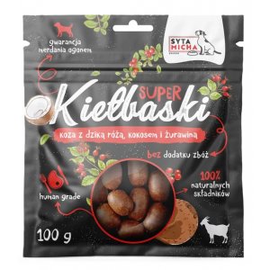 Syta Micha | Super kiełbaski | Bezzbożowy przysmak dla psa 100g