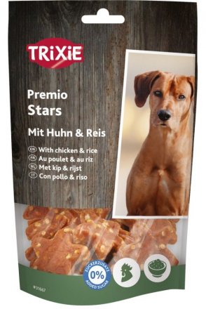 Trixie Premio Stars | Przysmak dla psa | Gwiazdki kurczak z ryżem 100g