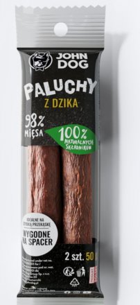 John Dog | Smakołyki - Paluchy premium 98% mięsa | Opak. 2 szt.