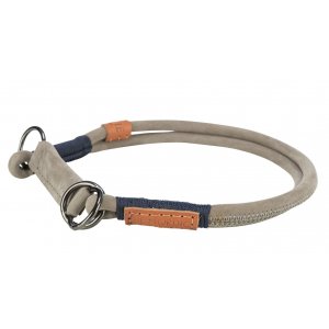 Trixie | BE NORDIC | Obroża zaciskowa dla psa - szara, skórzana XS–S 30 cm / o 5 mm
