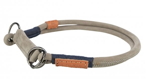 Trixie | BE NORDIC | Obroża zaciskowa dla psa - szara, skórzana XS–S 30 cm/o 5 mm