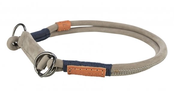 Trixie | BE NORDIC | Obroża dla psa - szara, skórzana L 50 cm/o 10 mm