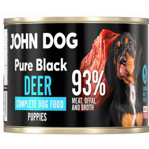 John Dog PUPPY | Pure Black | Karma mokra dla psa 200g