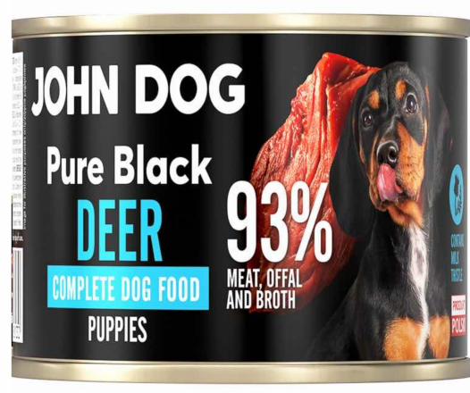 John Dog PUPPY | Pure Black | Karma mokra dla psa 200g