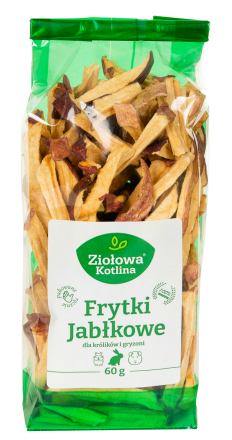 Ziołowa Kotlina | Przysmak dla gryzoni i królików | Jabłkowe Frytki 60g