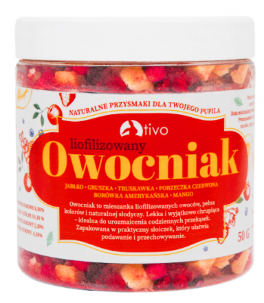 Tivo | Owocniak liofilizowany | Przysmak dla gryzoni 50g