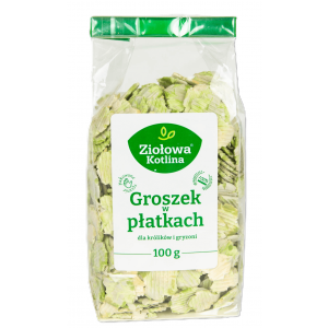 Ziołowa Kotlina | Przysmak dla gryzoni i królików | Groszek Płatek 100g