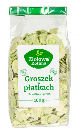Ziołowa Kotlina | Przysmak dla gryzoni i królików | Groszek Płatek 100g