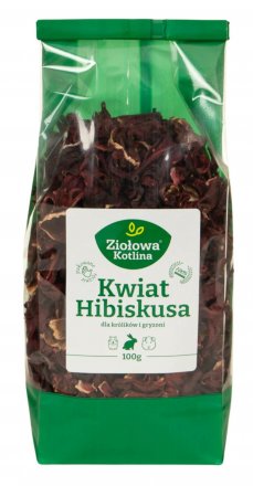 Ziołowa Kotlina | Przysmak dla gryzoni i królików | Hibiskus Kwiat 100g