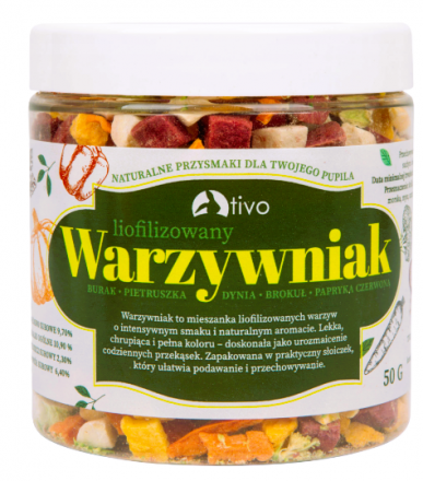 Tivo | Warzywniak liofilizowany | Przysmak dla gryzoni 50g