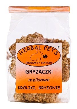 Herbal Pets | Przysmak dla gryzoni i królików | Gryzaczki melisowe 140g