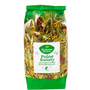 Ziołowa Kotlina | Przysmak dla gryzoni i królików | Mieszanka Polne Kwiaty 80g 