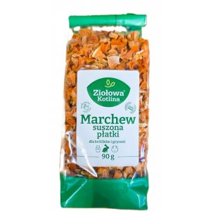 Ziołowa Kotlina | Przysmak dla gryzoni i królików | Marchew kostka 90g
