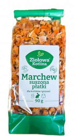Ziołowa Kotlina | Przysmak dla gryzoni i królików | Marchew kostka 90g