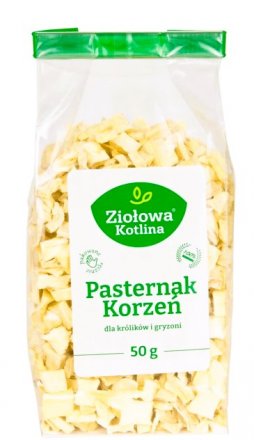 Ziołowa Kotlina | Przysmak dla gryzoni i królików | Pasternak Korzeń Kostka 150g