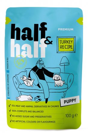 Half&Half | Karma mokra dla szczeniąt | Saszetka 100g