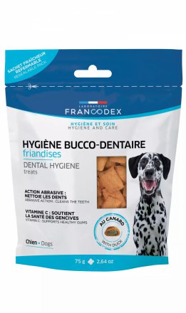 Francodex | Higiena jamy ustnej - przysmaki | Dla psów i szczeniąt - 75g