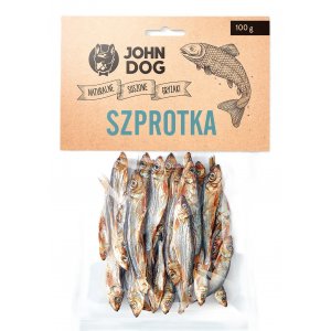 John Dog | Naturalny suszony gryzak dla psa - Szprotka 100g