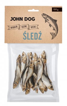 John Dog | Naturalny suszony gryzak dla psa - Śledź 100g
