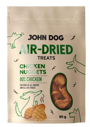 John Dog | Air dried przysmak dla psa | Nuggetsy z kurczaka 80g