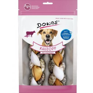 Dokas | Przysmaki dla psa | Warkocz wołowina tilapia 120g