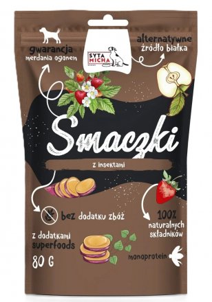 Syta Micha | Smaczki dla psa z insektami | Opakowanie 80g