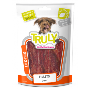 Truly | Smaczki dla psa | Deer Filets - Filety z jelenia 85g