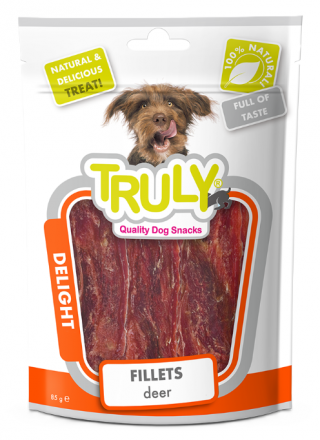 Truly | Smaczki dla psa | Deer Filets - Filety z jelenia 85g
