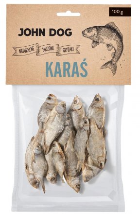 John Dog | Naturalny suszony gryzak dla psa - Karaś 100g